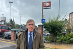 David Rutley MP at Macclesfield Station