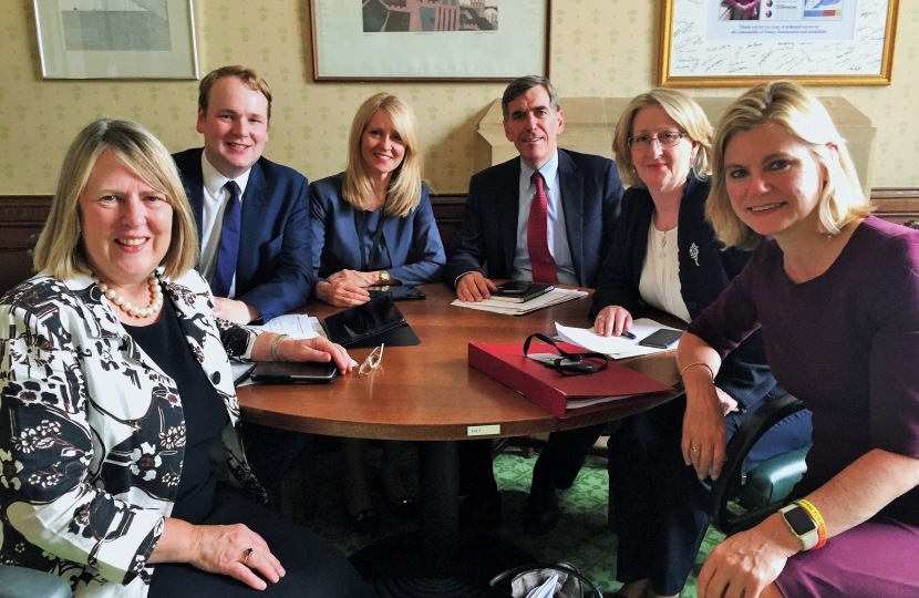 David Rutley MP with Fiona Bruce MP, Will Wragg MP, Esther McVey MP, Mary Robinson MP, and Justine Greening MP