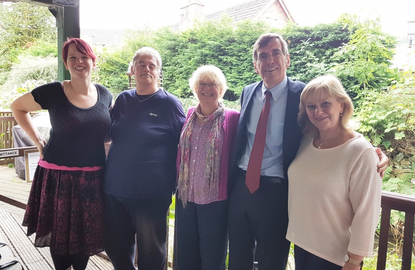 David Rutley MP with Bridgend Centre Workers and Users
