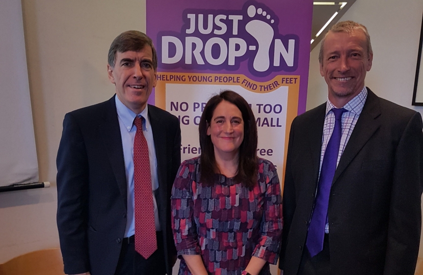 David Rutley MP with Ann Wright and John Stephens
