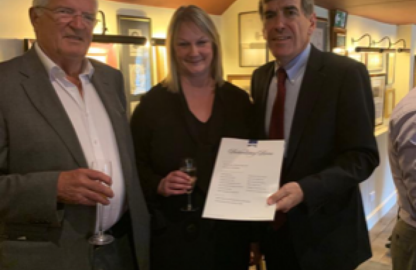 David Rutley MP with East Cheshire Housing Consortium Chair, Jim Bissett, and its Chief Executive, Brenda Wright