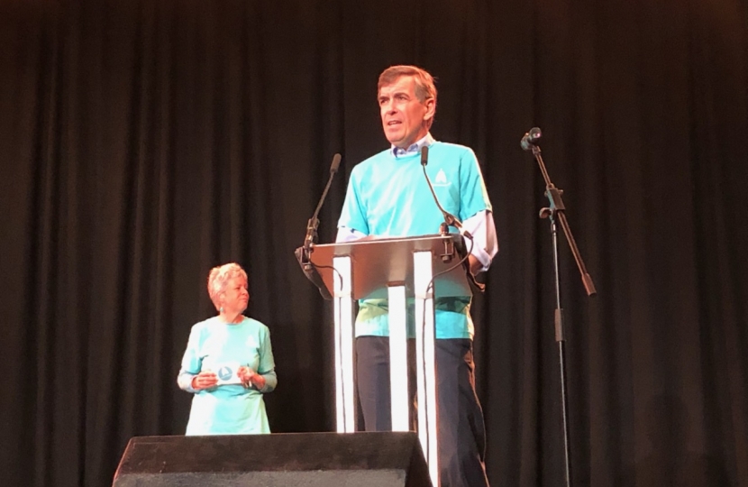 David Rutley MP addressing the Bollington Festival