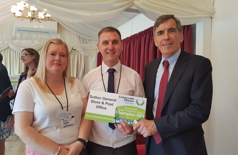 David Rutley MP with Mr and Mrs Bolshaw