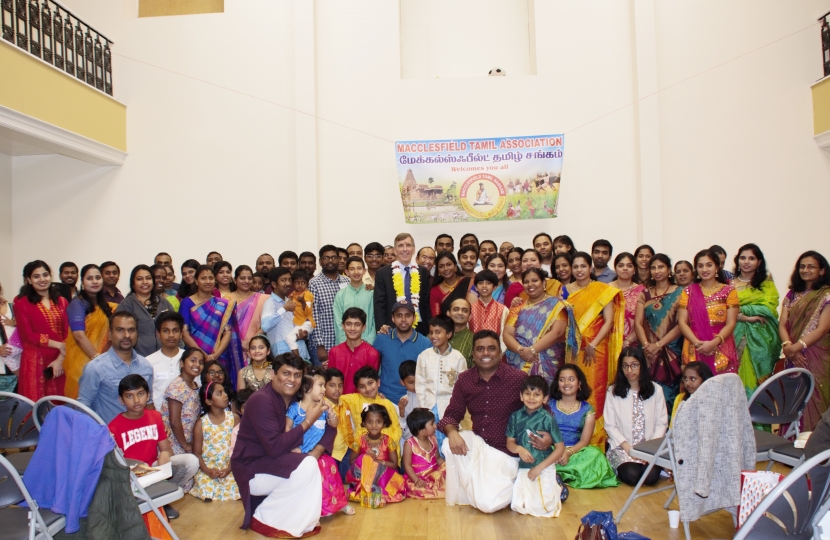 David Rutley MP with members of the Macclesfield Tamil Association