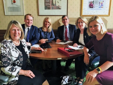 David Rutley MP with Fiona Bruce MP, Will Wragg MP, Esther McVey MP, Mary Robinson MP, and Justine Greening MP