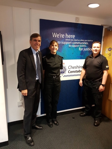 DR with Chief Superintendent Janette McCormick and Chief Inspector Rob Dickinson