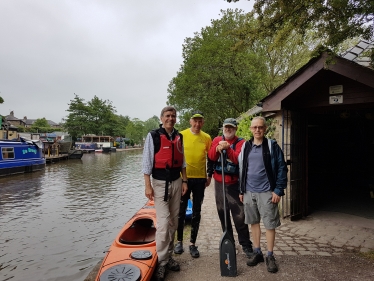 DR with with Canoe Club members Neil Evans, Nigel Kinge, Andrew Millest.