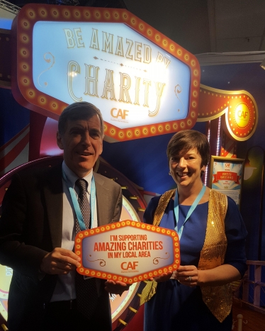 David Rutley MP with Ashleigh Milsom, Campaigns and Public Affairs Manager at the Charities Aid Foundation