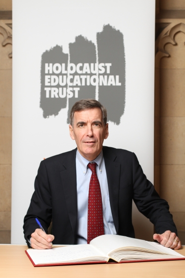 David Rutley MP signing the Holocaust Educational Trust’s Book of Commitment