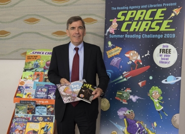 David Rutley MP at the launch of the Summer Reading Challenge