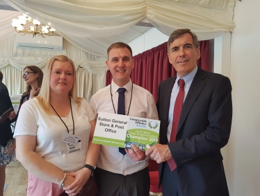 David Rutley MP with Mr and Mrs Bolshaw